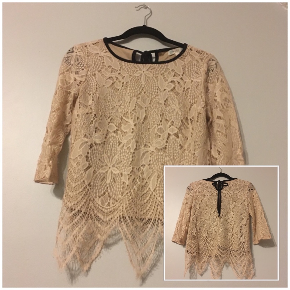 Nude Lace Blouse
